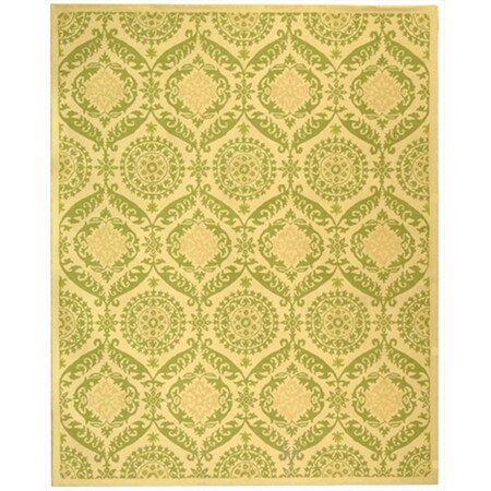 Safavieh 2 ft. - 6 in. x 10 ft. Runner- Transitional Chelsea Beige And Green Hand Hooked Rug HK356C-210